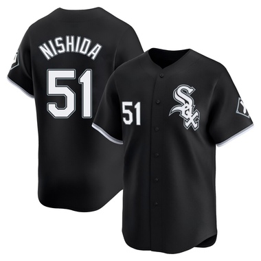 Black Rikuu Nishida Men's Chicago White Sox Alternate Jersey - Limited Big Tall