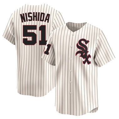 Cream Rikuu Nishida Men's Chicago White Sox Throwback Cooperstown Jersey - Limited Big Tall